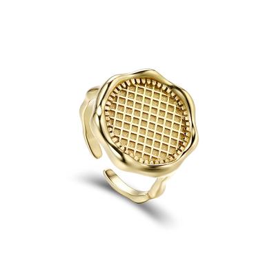 China VANFI Fashion Simple Design Ring Gold Plated Color Sunflower TRENDY Open Ring for sale