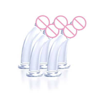 China Real Touch Adult Feeling Anal Sex Toy Waterproof Transparent Prostata Massager Dildo Anal Sex Toys Butt Plug For Women Men for sale