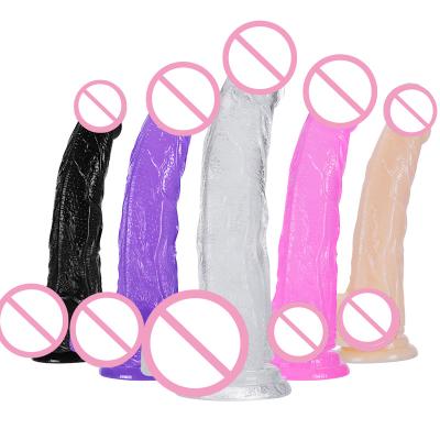 China Real Touch Feeling Couples Dildo Adult Sex Toy Durable Bending Suction Cup Realistic Penis Dildo Sex Toy Durable Bending Cup Adult Sex Toy for sale