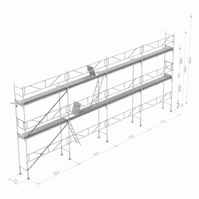 China German Type Facade Frame Industrial Aluminum Scaffolding Scaffolding for sale