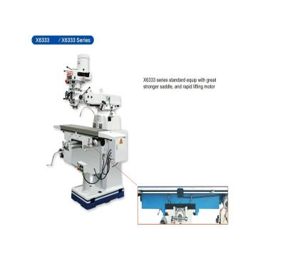 China Multifunctional horizontal and vertical construction material stores auger milling machine cheap price with Dro variable speed milling machine X6333A for sale