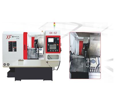 China Machinery Repair Shops High Precision Bed CNC Lathe Oblique Machine For Metal Cutting CK52 for sale