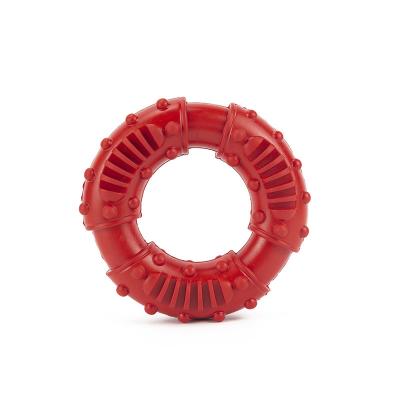 China Interactive Toy Rubber Molar Bite Heavy Duty Rubber Dog Ring Middle and Big Dog Fur Pet Toy Golden Donut for sale