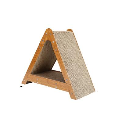 China Corrugated Paper Durable And Vertical Cat Claw Board Nest Integrated Enlarged Claw Sharpener Without Chip Drop for sale