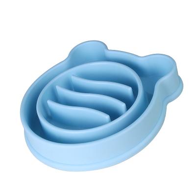 China PP Pet Pet Dog Food Bowl Clog Proof Non-Slip Slow Food Bowl Dog Food Utensils for sale