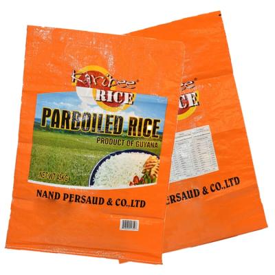 China Security Low Cost Rice Bag 50kg PP Woven Rice Sack Packing Rice Bag for sale