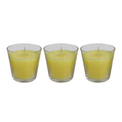 China weddings custom luxury citronella yellow outdoor candle in glass container from china factory for sale