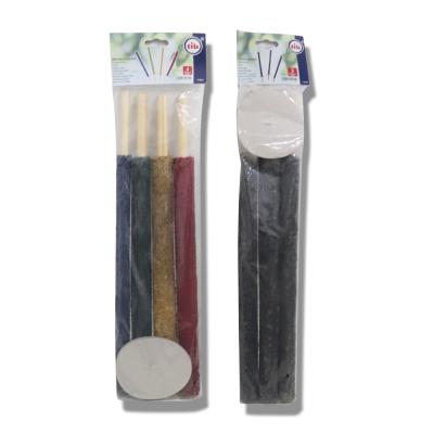 China Wholesale High Quality Low Price Candle Wax Torch Four Parts Factory Cheap Color Fire Torch Candles for sale