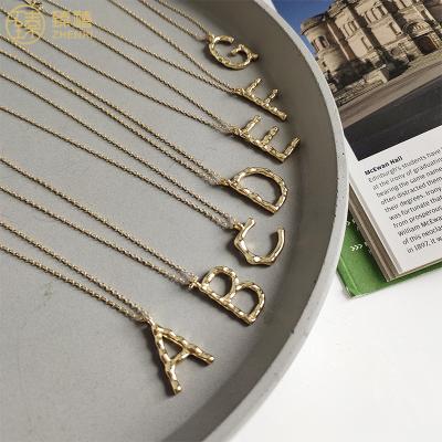 China ZHENXI Environmental Friendly 925 Sterling Silver 18K Gold Plated Hot Sale Letter Design Ins Style Women Necklace For Girls Birthday Gift for sale