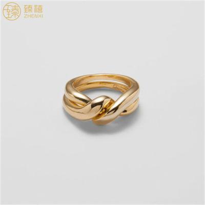 China ZHENXI Twist Design Hip Hop Stainless Steel Environmentally Friendly 18K Gold Plated Statistical Institute Style Ring For Women And Men Daily Wear Birthday Gift girls for sale