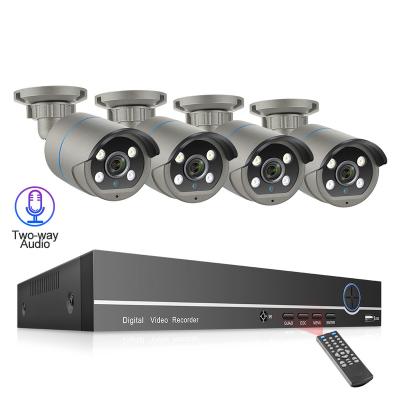 China NIGHT VISION H.265 8CH NVR Camera Kit IP66 2MP AI Face Detection IP Bullet Camera Outdoor Waterproof Security System en venta