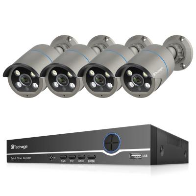 China NIGHT VISION Full Color Night Vision 8 Channel Bullet Camera System 3mp PoE Security Camera Set en venta