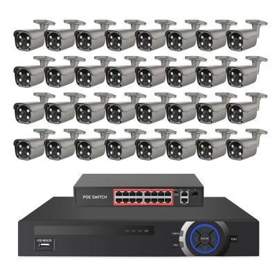 중국 Built-in Siren 32 Channel Network VCR Outdoor CCTV Camera System 5MP 32ch NVR Kit Video Surveillance Recorder 판매용