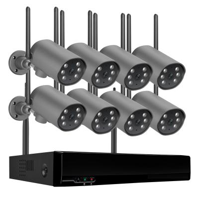 Chine PAN-TILT Outdoor Security System with Pan Tilt 3MP Security Wifi Camera Audio Wireless CCTV System 3MP 8CH NVR Kit à vendre