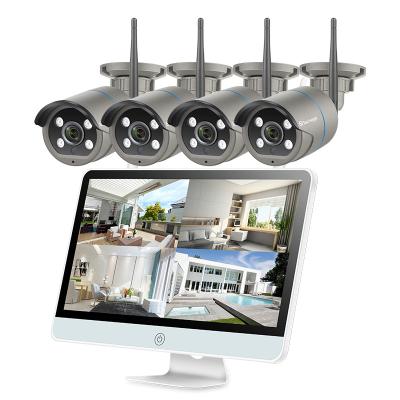 China Techage 3MP HD Wifi Security Camera Siren System 12Inch Monitor NVR Kit Built-in Wireless CCTV Two Way Intercom for sale