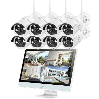 Chine Siren Long Range Security CCTV Camera System Wholesale Wifi LCD NVR Built-in Wireless IP Two Way Audio Camera à vendre