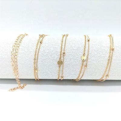 China Pretty Yiwu sexy Xixi Europe and America commercial jewelry Hip Hop metal sequin waist chain set pearl chain body chain sexy geometric copper girl for sale