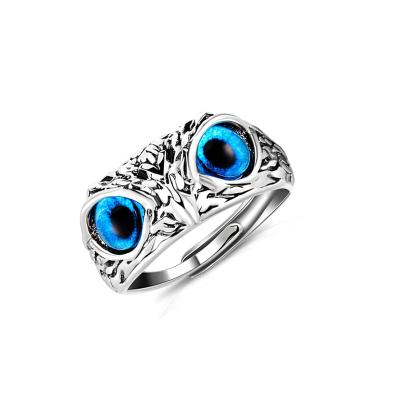 China European Fashion Yiwu Xixi Romantic Retro Owl Ring Jewelry Factory Commercial Wholesale Used Open Adjustable Ring and American for sale