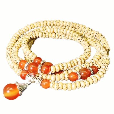 China Commercial Yiwu Xixi Hand String Shunbai Chicken Oil CLASSIC Bodhi Yellow Bead Jewelry Bracelet 3*5 Mini Bodhi Seed Wen Play Buddha for sale