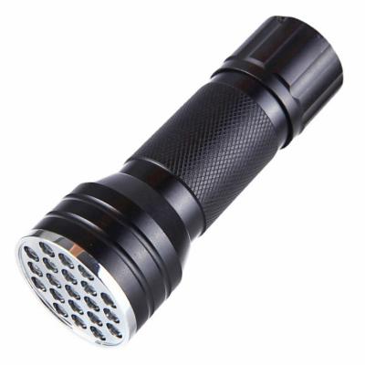 China Industrial Manufacturer High Power LED Flashlight 395NM 21pcs Ultraviolet LED Flashlight 21pcs Aluminum Alloy UV Flashlight for sale