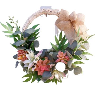 China Beautiful Colorful Garland Semicircle Wall Hanging Decoration Ceremony Wedding Scene Fleshy Decoration for sale