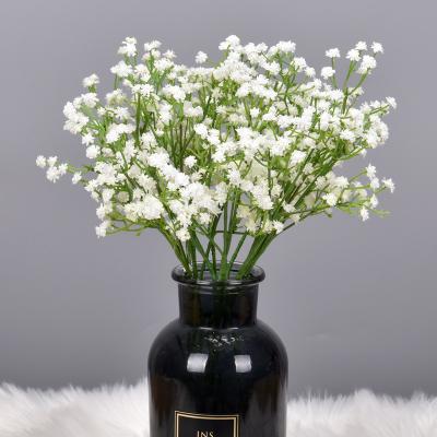 China Natural White Color Free Match Plastic Baby's Breath Touch Flower Bouquet Gypsophila For Decoration for sale