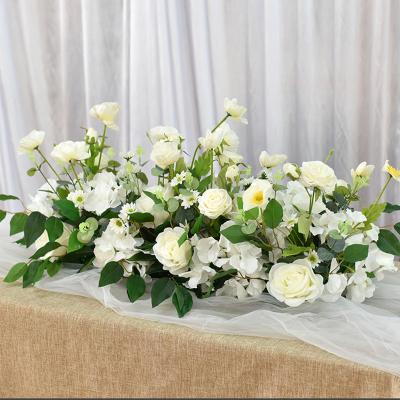 China Artificial Flower Row Wedding Party Event Decoration Long Flower Wedding Home Decoration Silk Arch Hot Selling for sale