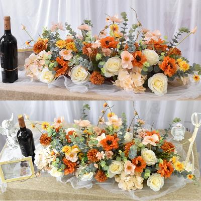 China Fashional Artificial Flowers Long Forest Road Lead Artificial Flowers Stage Layout Wedding Stage Row Arch Decorative Flowers for sale