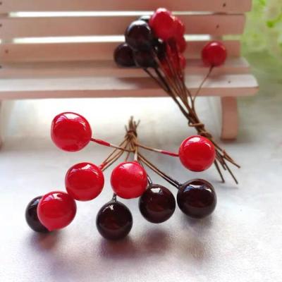 China Fashional Cheap Artificial Foam Berry Fruit Ball Red Cherry For Christmas Home Accessories Supplies Decoration for sale