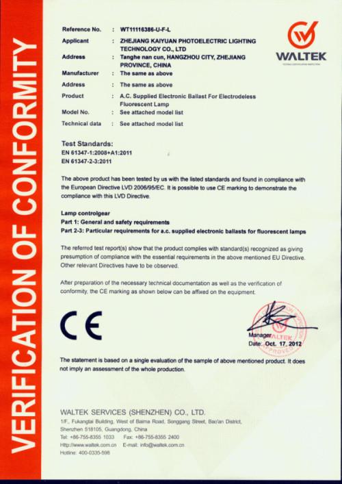 CE certification - Kafei Opto Co,.Ltd