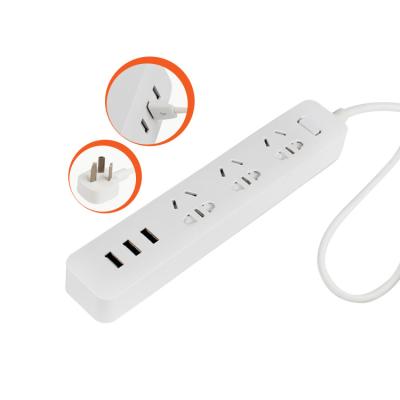 China Residential / Multi-Purpose New Style USB Smart Power Strip 3 With New Combination 3 National Standard Plug for sale