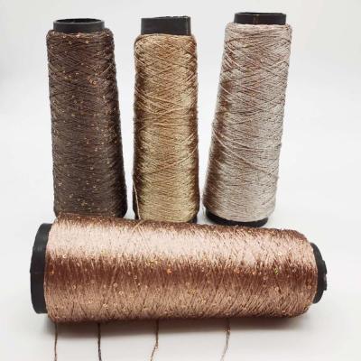 China Fancy yarn laser beading 100% polyester sequin sequin yarn for knitting tank top, scarf, sweater for sale