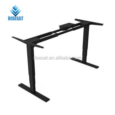 China Motorized Commercial Furniture Stand Up Desk Black RISESAT SHF-A3 for sale