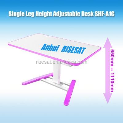 China Commercial Furniture Single Column Electric Standing Desk For Small Space Use for sale