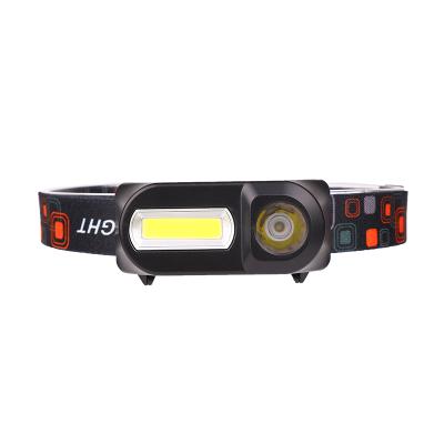 China Mini XPE+COB LED Rechargeable USB Lamp Fishing Headlamp Flashlight Camping Head Torch Aluminum Alloy Portable Headlight for sale