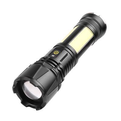 China New Input And Output Usb Rechargeable Waterproof Flashlight With Charging Power Display for sale