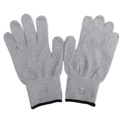 China Other New High End Conductive Massage Electrode Physiotherapy Massage Silver Fiber Gloves for sale