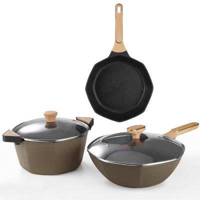 China Sustainable The octagonal series Nonstick pan masterclass cookware for sale