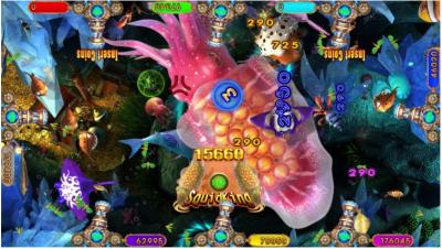 China Magicall Ocean Arcade Fishing Game Machine , High Resolution Fish Shooting Machine for sale