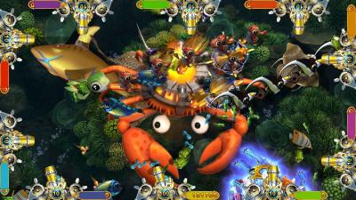 China Crab King Shooting Fish Arcade Game Software Stand Up Fish Hunter Game Machine for sale