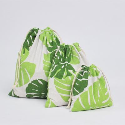 China Folding handmade cotton and canvas bag with large turtle leaf for sale