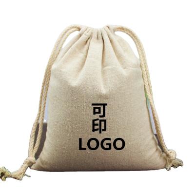 China Small Chaolong Gift Wrapping Cloth Cotton Drawstring Bag Home Bag Folding Custom Canvas Bag for sale