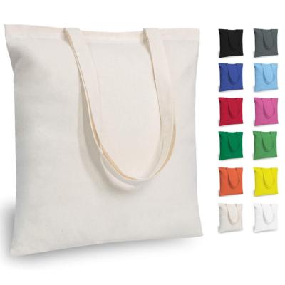 China Biodegradable Personalized Colorful Natural Cotton Handled Cotton Canvas Shopping Bag Promotion Carry Bags for sale