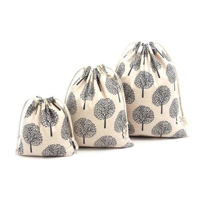 China Customized Cute Cotton Drawstring Design Recyclable Canvas Pouch Small Eco-Friendly Bag for sale