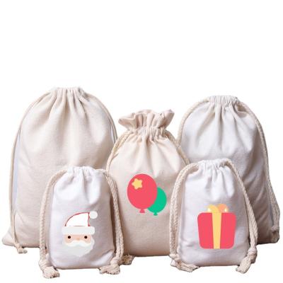 China Recyclable Wholesale Personalized Custom Colored Muslin Cotton Canvas Drawstring Bag Middle for sale