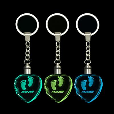 China Modern Crystal Key Chain Engravable Wholesale K9 Crystal Heart Custom Discounted Key Chain for sale