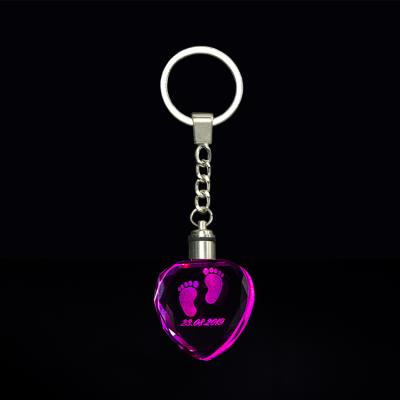 China Modern UV Engravable High Quality Wholesale Crystal Heart Printing Key Chain for sale