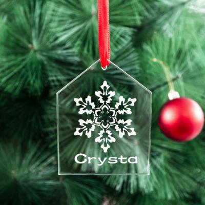 China 2021 Europe Popular Christmas Empty Glass K9 Crystal Hanging Ornament Christmas Ornaments for sale