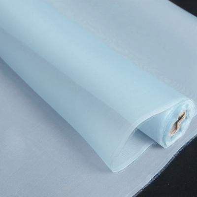 China Double faced solid color 5mm pure organza 100 silk fabric for dress fancy costume decorations for sale