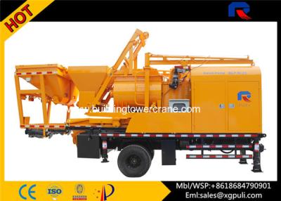 China 380v Concrete Mixer Pump Truck Twin - Shaft Open Hydraulic System for sale